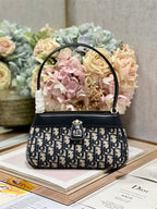 DIOR SMALL DIOR KEY BAG BLUE OBLIQUE JACQUARD – DOB022