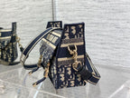 DIOR SMALL DIORCAMP BAG BLUE DIOR OBLIQUE EMBROIDERY – DOB076