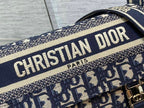DIOR SMALL DIORCAMP BAG BLUE DIOR OBLIQUE EMBROIDERY – DOB076