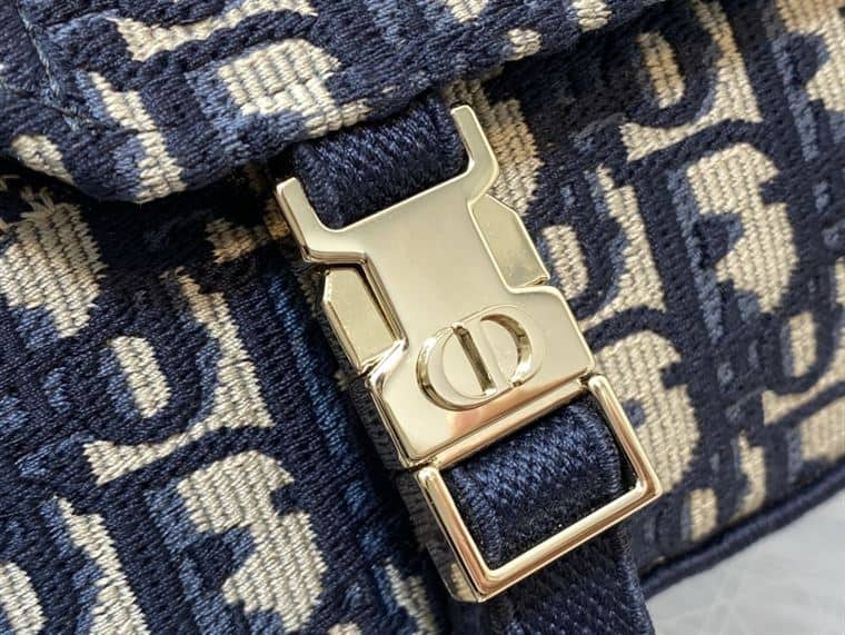DIOR SMALL DIORCAMP BAG BLUE DIOR OBLIQUE EMBROIDERY – DOB076