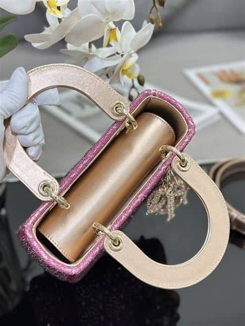 DIOR SMALL LADY DIOR PINK BAG – DOB039