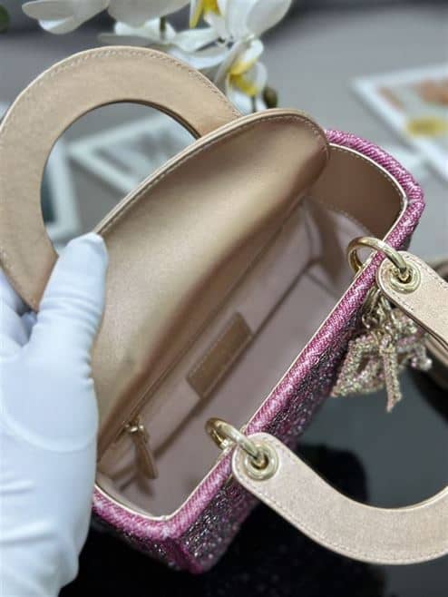 DIOR SMALL LADY DIOR PINK BAG – DOB039