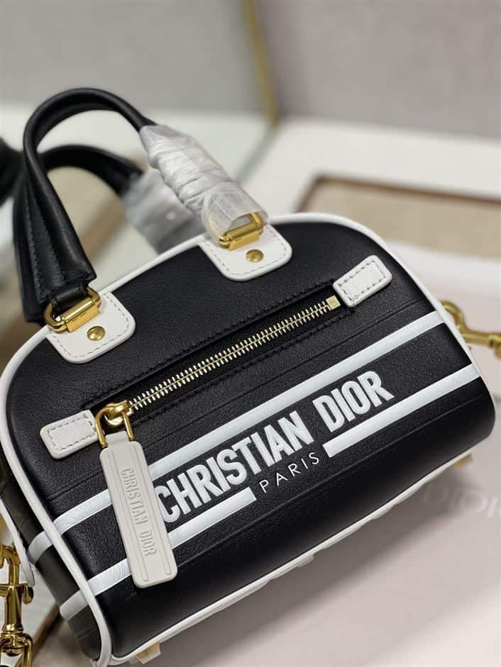 DIOR VIBE ZIP BOWLING MICRO BAG BLACK CALFSKIN – DOB095