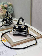 DIOR VIBE ZIP BOWLING MICRO BAG BLACK CALFSKIN – DOB095