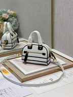 DIOR VIBE ZIP BOWLING MICRO BAG WHITE CALFSKIN – DOB094