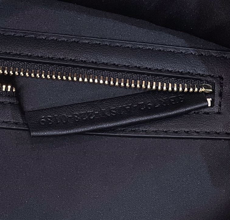 FENDI BAGUETTE BLACK SEQUIN AND LEATHER BAG – F003