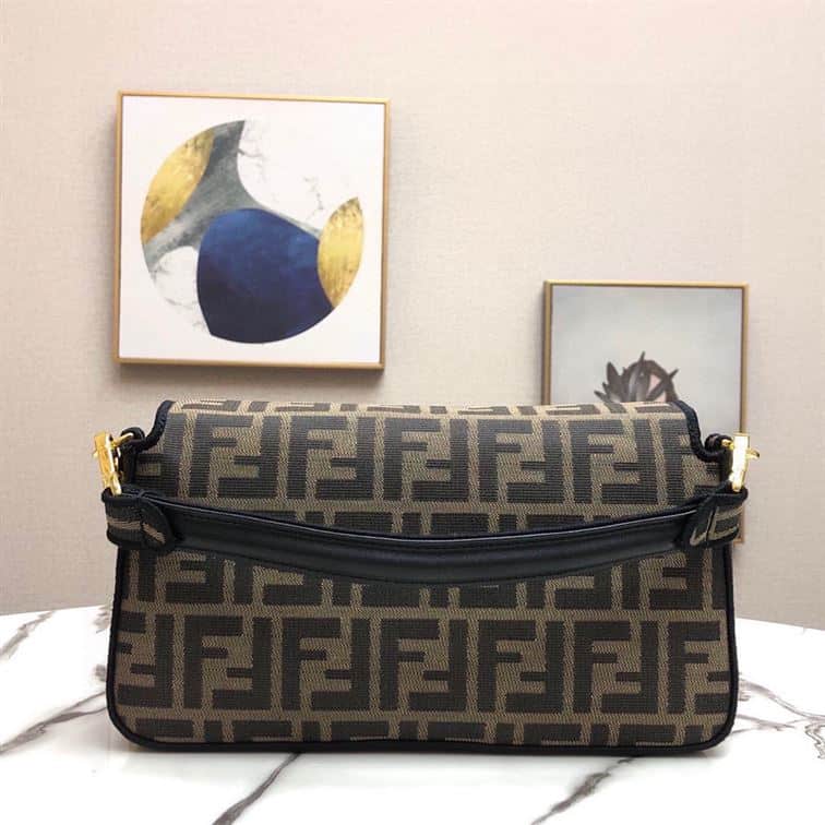 FENDI BAGUETTE JACQUARD FF FABRIC BAG –  F001