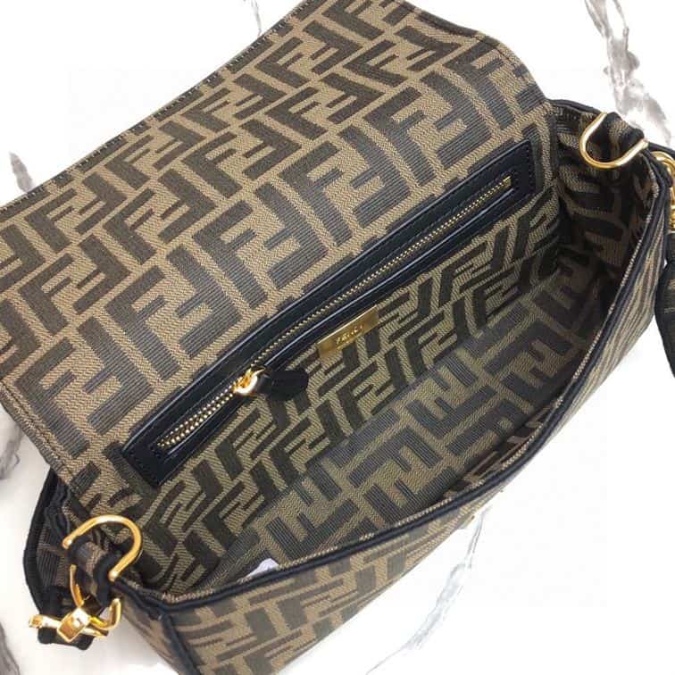 FENDI BAGUETTE JACQUARD FF FABRIC BAG –  F001
