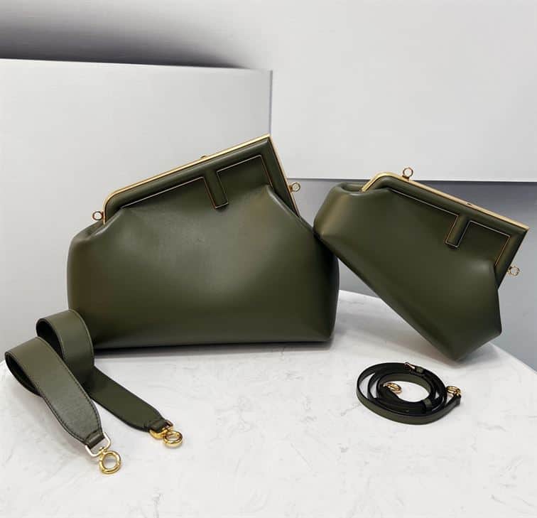 FENDI FIRST MEDIUM GREEN LEATHER BAG – F006