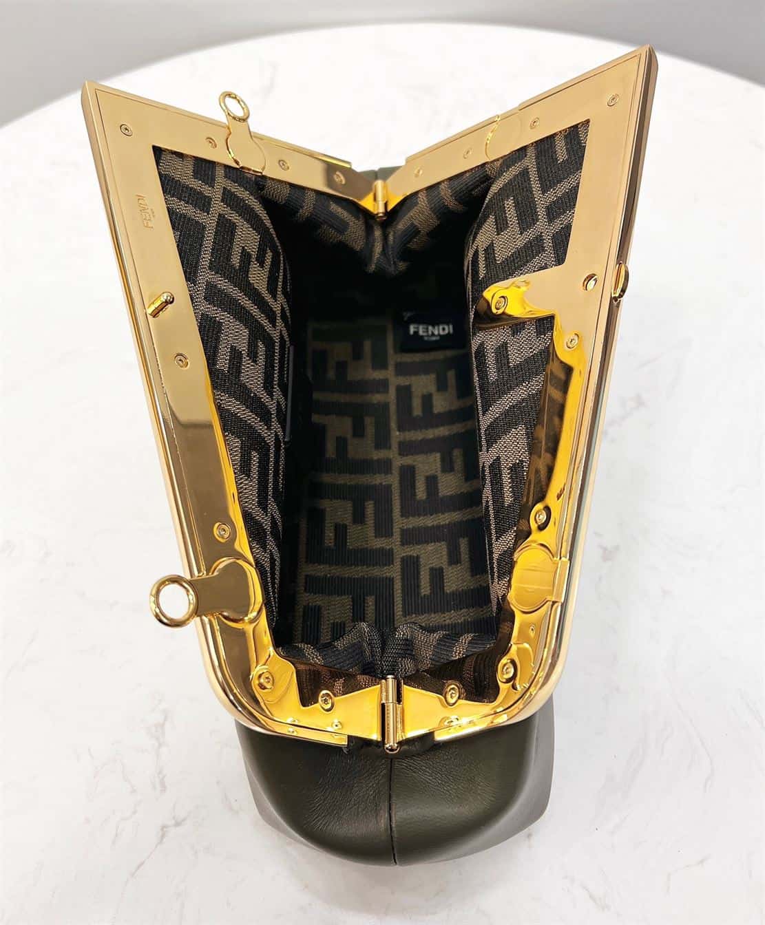 FENDI FIRST MEDIUM GREEN LEATHER BAG – F006