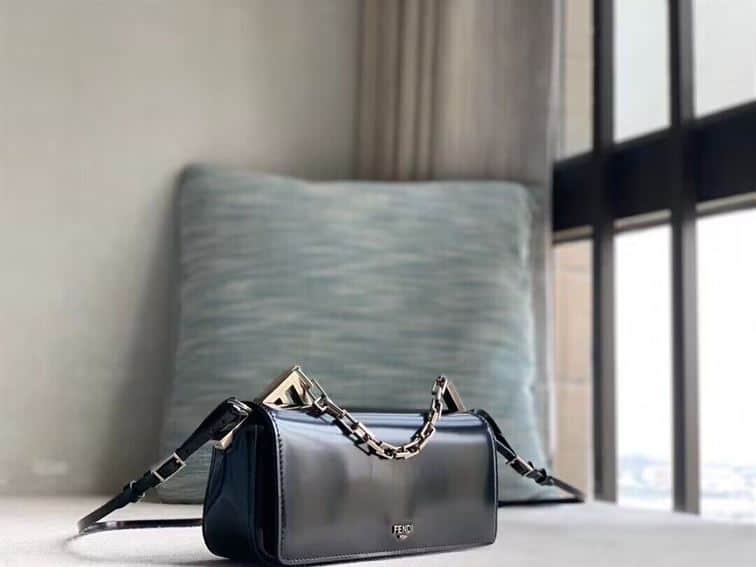 FENDI FIRST SIGHT BLACK LEATHER MINI BAG – F034