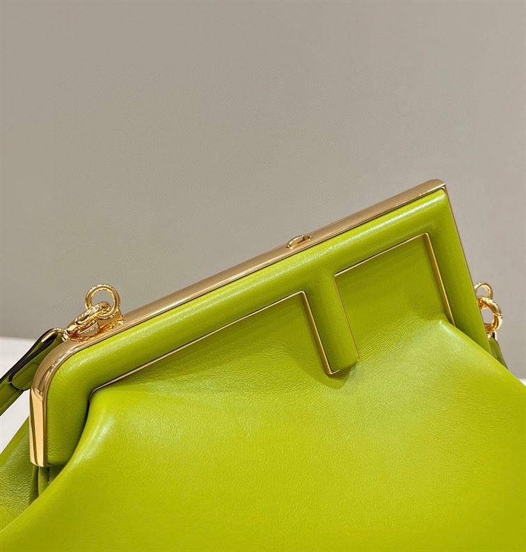 FENDI FIRST SMALL ACID GREEN LEATHER BAG – F046