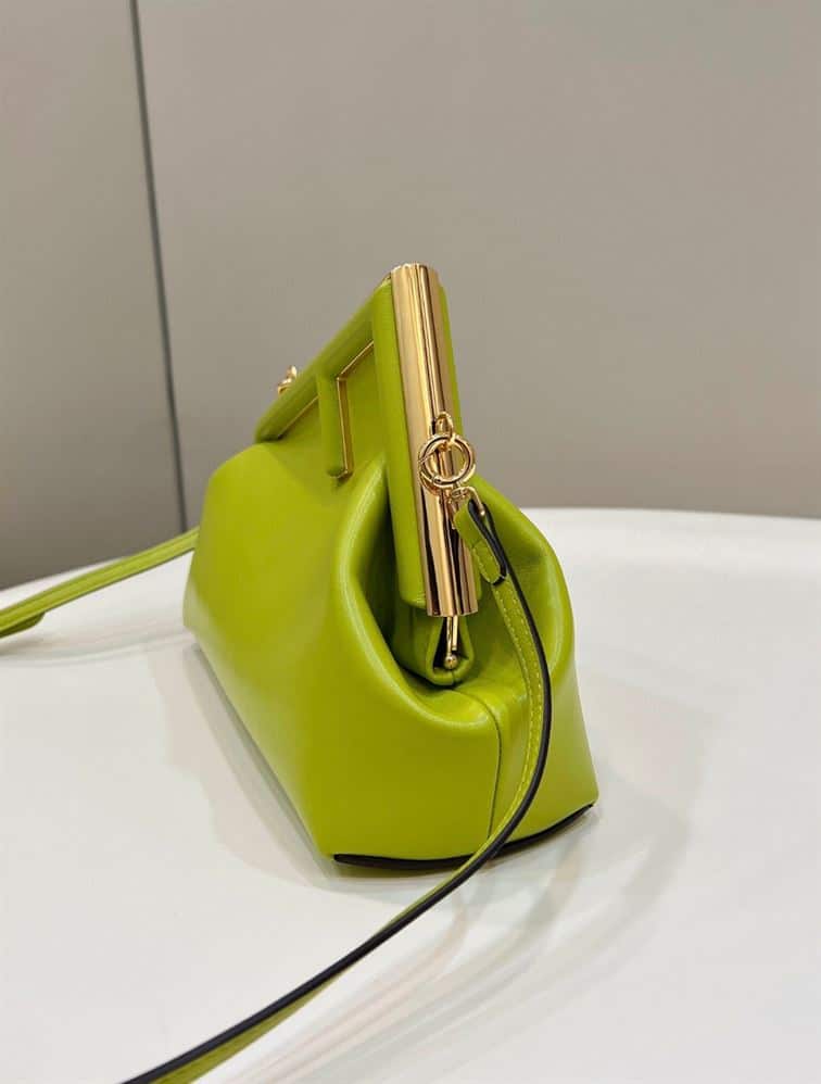 FENDI FIRST SMALL ACID GREEN LEATHER BAG – F046