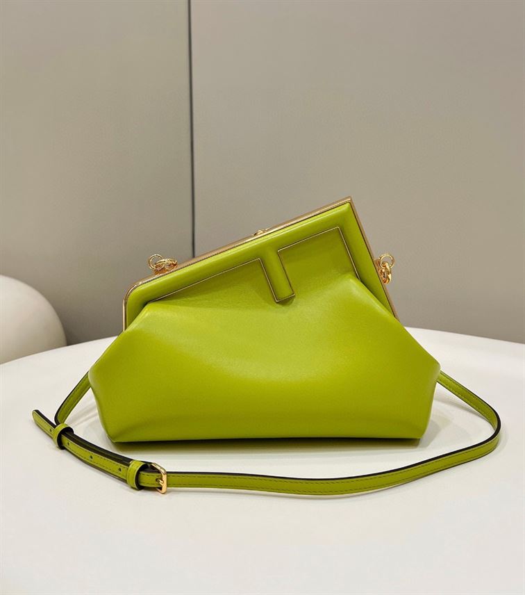 FENDI FIRST SMALL ACID GREEN LEATHER BAG – F046