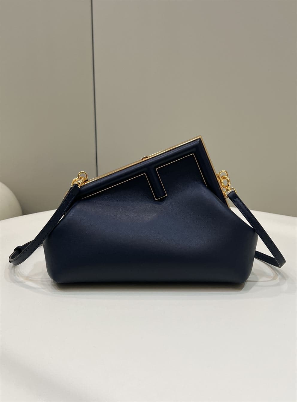 FENDI FIRST SMALL BLACK LEATHER BAG – F005