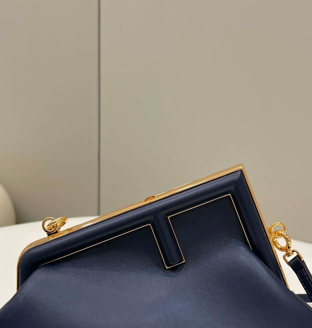 FENDI FIRST SMALL BLACK LEATHER BAG – F005