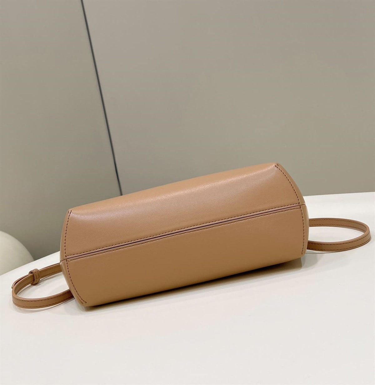 FENDI FIRST SMALL BROWN LEATHER BAG – F052