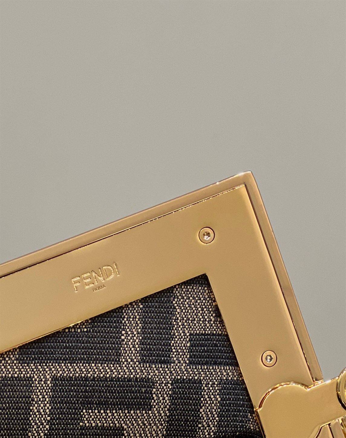 FENDI FIRST SMALL DOVE GREY LEATHER BAG – F050