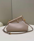 FENDI FIRST SMALL DOVE GREY LEATHER BAG – F050