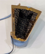 FENDI FIRST SMALL LIGHT BLUE LEATHER BAG – F051