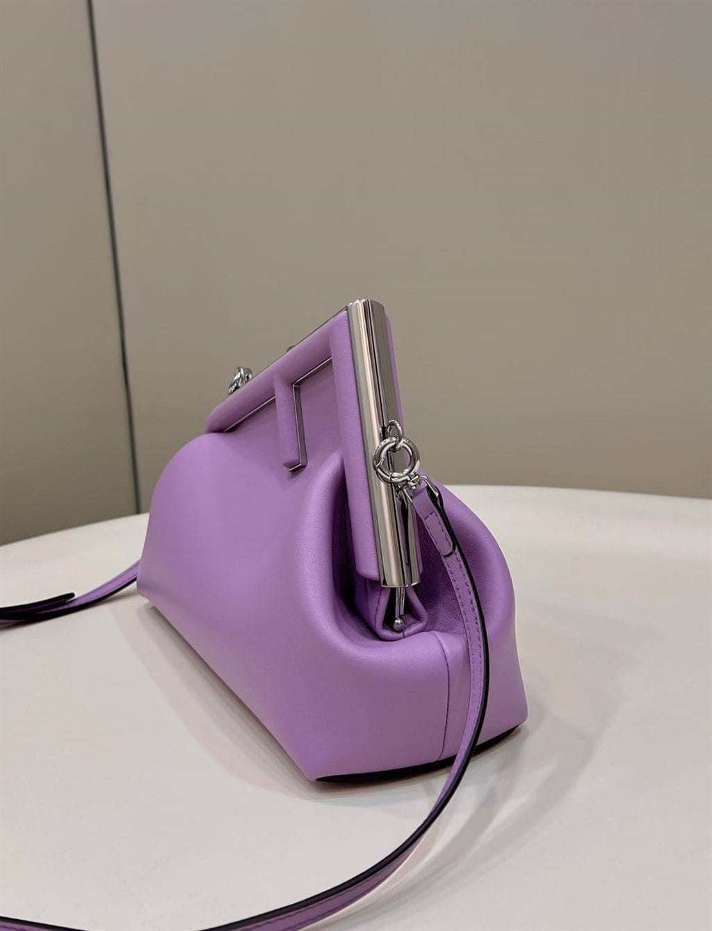 FENDI FIRST SMALL PURPLE LEATHER BAG – F048