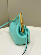 FENDI FIRST SMALL TURQUOISE LEATHER BAG – F047
