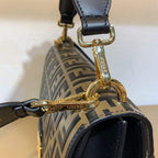 FENDI KAN I BLACK LEATHER BAG – F004