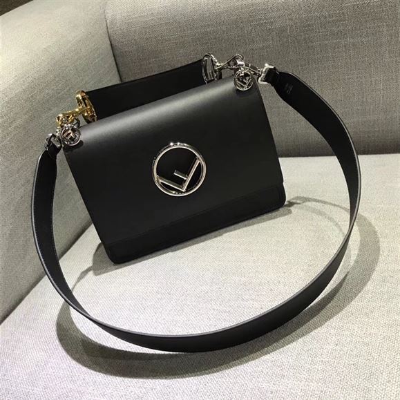 FENDI KAN I CALFSKIN LEATHER SHOULDER BAG – F008