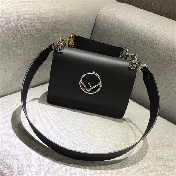 FENDI KAN I CALFSKIN LEATHER SHOULDER BAG – F008