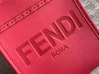 FENDI MINI SUNSHINE SHOPPER FUCHSIA LEATHER MINI BAG – F009