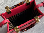 FENDI MINI SUNSHINE SHOPPER FUCHSIA LEATHER MINI BAG – F009