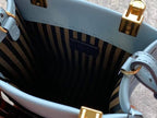 FENDI MINI SUNSHINE SHOPPER LIGHT BLUE LEATHER MINI BAG – F011