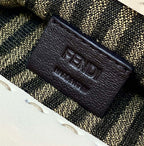 FENDI MINI SUNSHINE SHOPPER WHITE LEATHER MINI BAG – F012