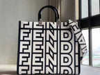 FENDI SUNSHINE MEDIUM TWO TONE LEATHER FENDI BY MARC JACOBS SHOPPER BAG – F041