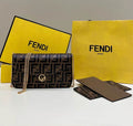 FENDI WALLET ON CHAIN WITH POUCHES BROWN LEATHER MINI BAG – F056