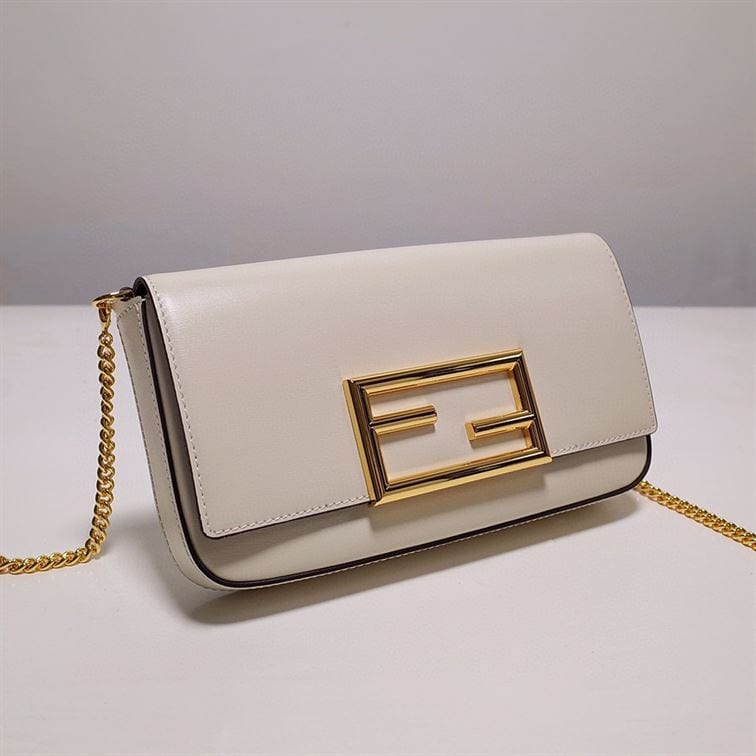 FENDI WALLET ON CHAIN WITH POUCHES MINI WHITE BAG – F053