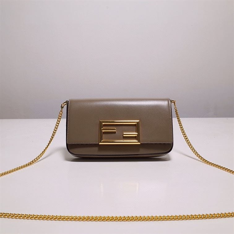 FENDI WALLET ON CHAIN WITH POUCHES BROWN MINI BAG – F055