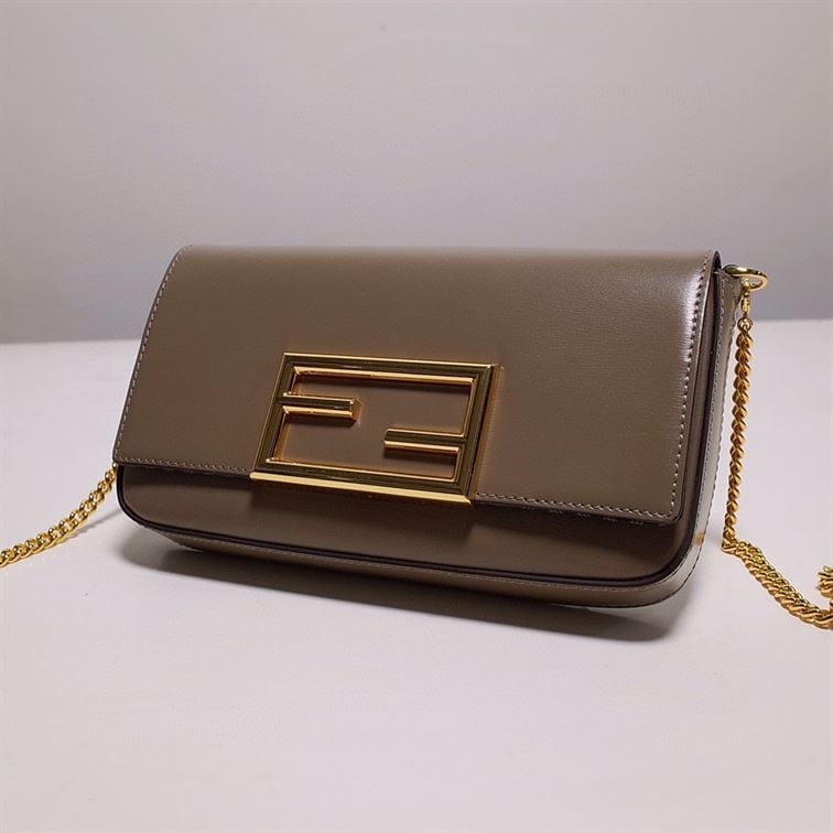 FENDI WALLET ON CHAIN WITH POUCHES BROWN MINI BAG – F055