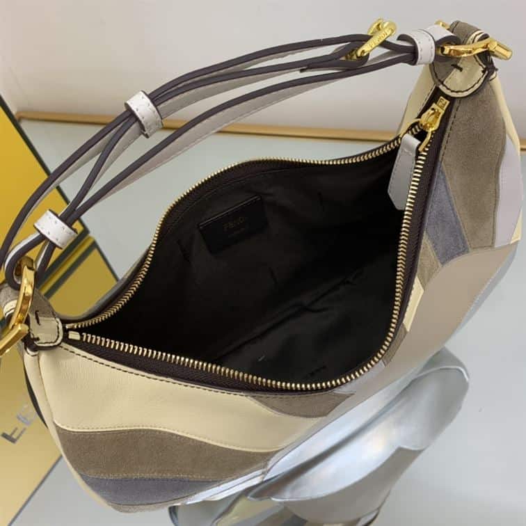 FENDIGRAPHY MEDIUM LEATHER BAG WITH MULTICOLOUR INLAY – F024