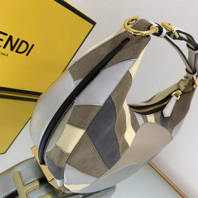 FENDIGRAPHY MEDIUM LEATHER BAG WITH MULTICOLOUR INLAY – F024