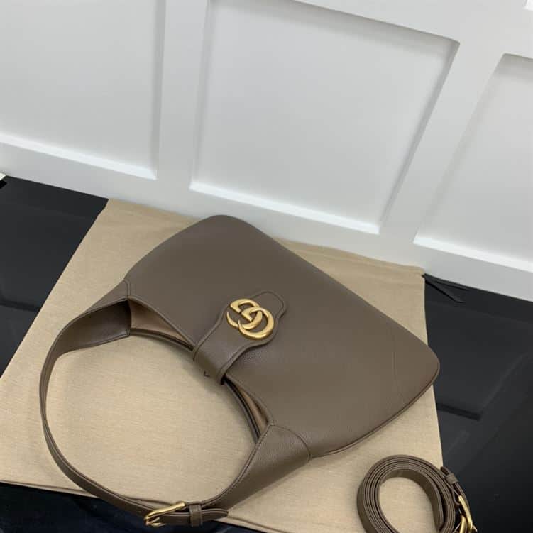 GUCCI APHRODITE MEDIUM SHOULDER BAG IN BROWN LEATHER – GB49