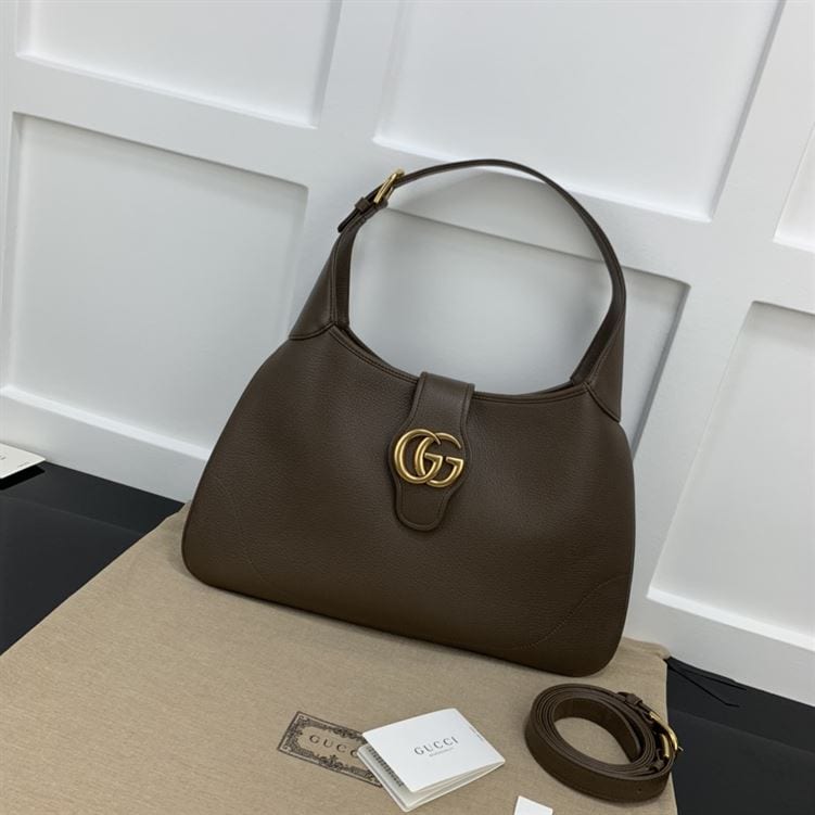 GUCCI APHRODITE MEDIUM SHOULDER BAG IN BROWN LEATHER – GB49