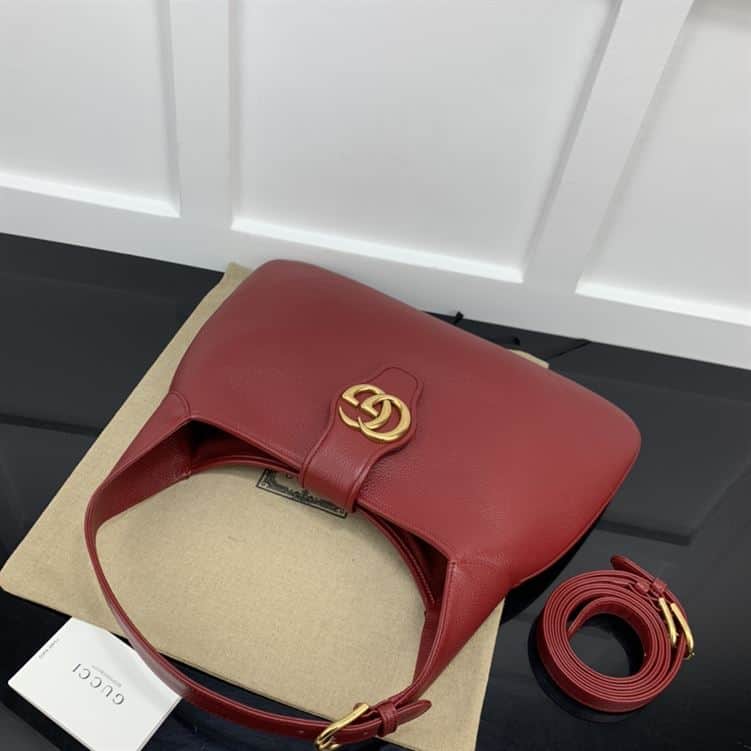 GUCCI APHRODITE MEDIUM SHOULDER BAG IN HIBISCUS RED LEATHER – GB45