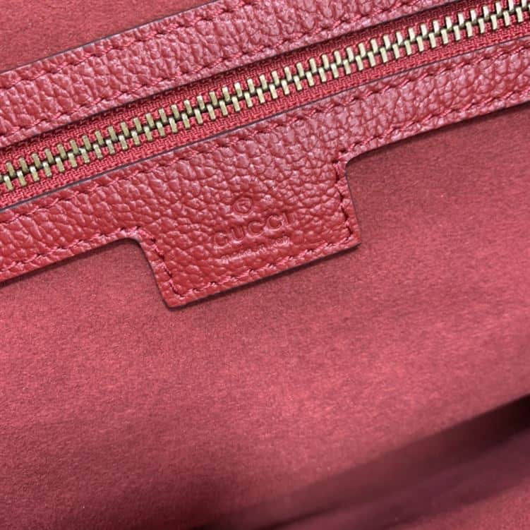 GUCCI APHRODITE MEDIUM SHOULDER BAG IN HIBISCUS RED LEATHER – GB45