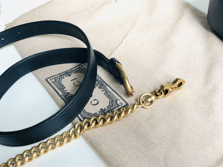GUCCI APHRODITE SMALL SHOULDER BAG IN BLACK LEATHER – GB41