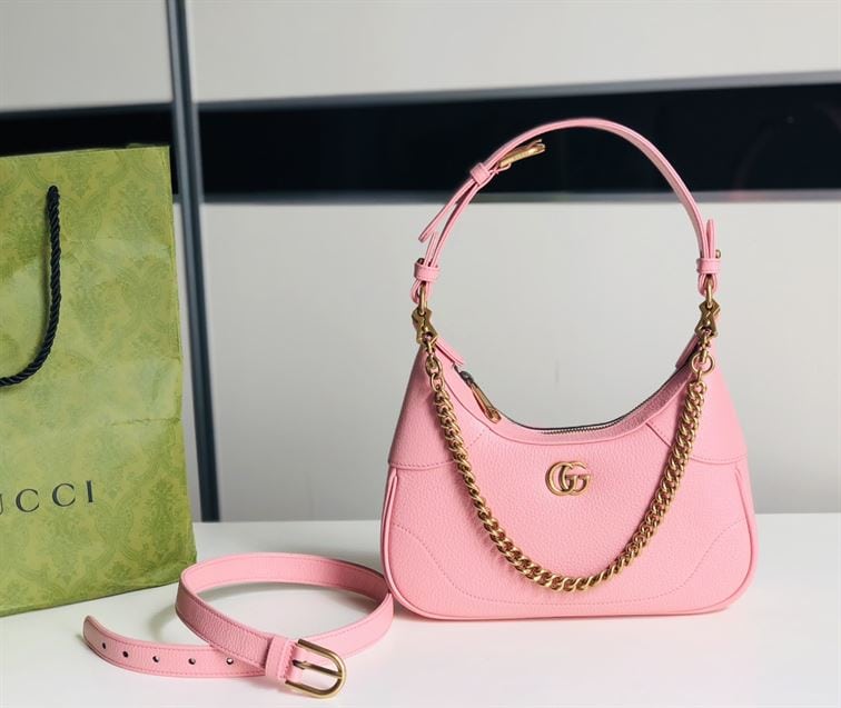 GUCCI APHRODITE SMALL SHOULDER BAG IN LIGHT PINK LEATHER – GB42