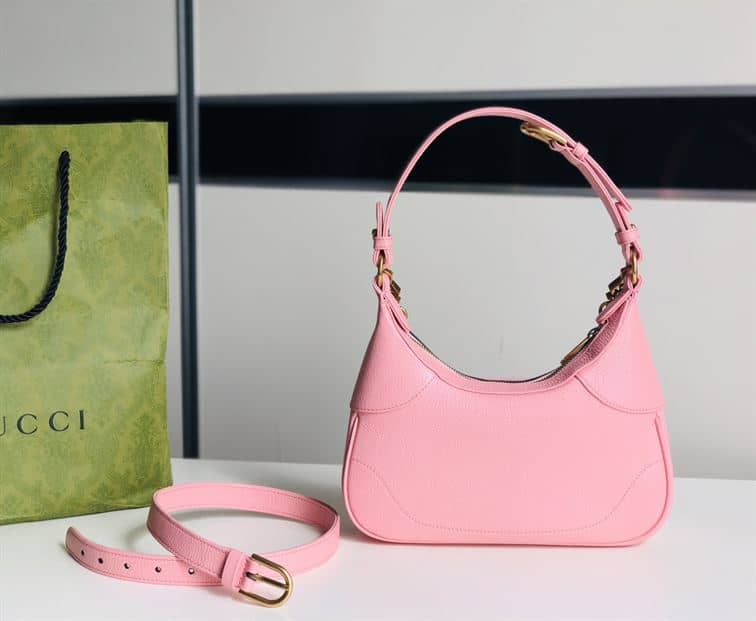 GUCCI APHRODITE SMALL SHOULDER BAG IN LIGHT PINK LEATHER – GB42
