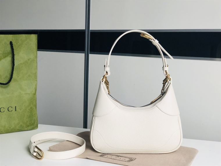 GUCCI APHRODITE SMALL SHOULDER BAG IN WHITE LEATHER – GB40
