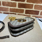 GUCCI BLONDIE MINI SHOULDER BAG WITH BEIGE AND EBONY GG SUPREME CANVAS – GB78