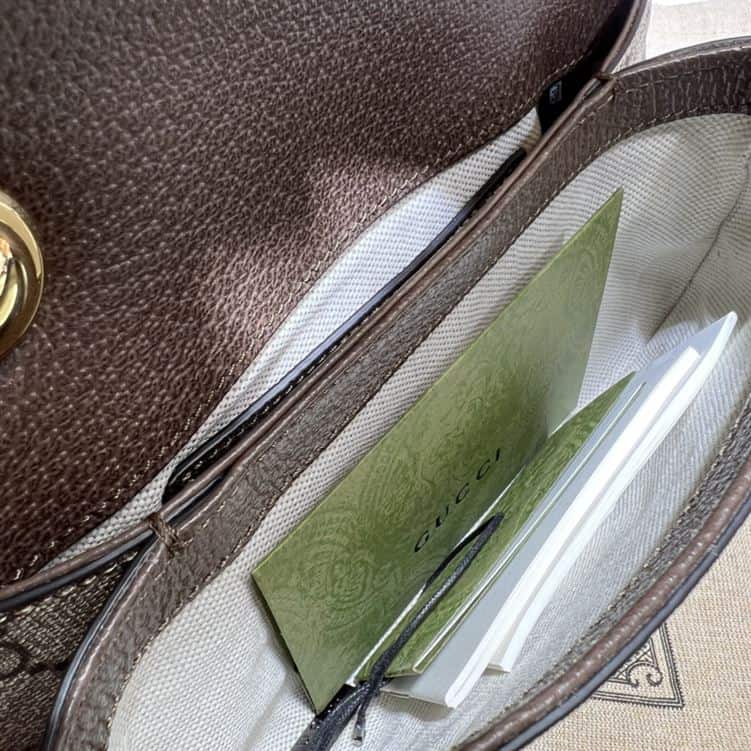 GUCCI BLONDIE MINI SHOULDER BAG WITH BEIGE AND EBONY GG SUPREME CANVAS – GB78